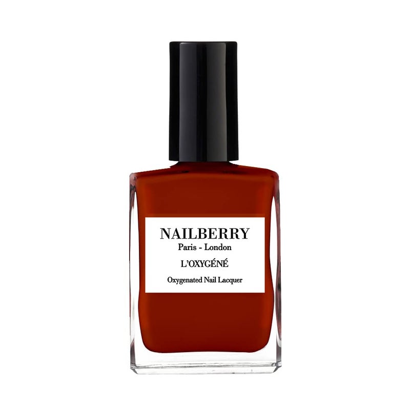 Nailberry L'OxygÃ©nÃ© Oxygenated Nail Lacquer | Harmony | Rusty Red-Brown Opaque Nail Polish | UV Protected Long-Wear Nail Polish | 12-Free | Vegan | Certified Halal | Cruelty & Gluten Free | 15 ml